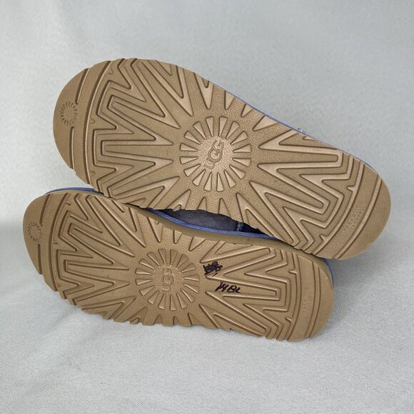 Womens UGG Boots Purple Classic Short Suede Wool Bold Blue Trim Malibu Boho Sz 6 - Picture 16 of 16